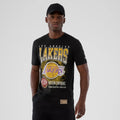 LA Lakers NBA Hardwood Classic Black T-Shirt-klyvox