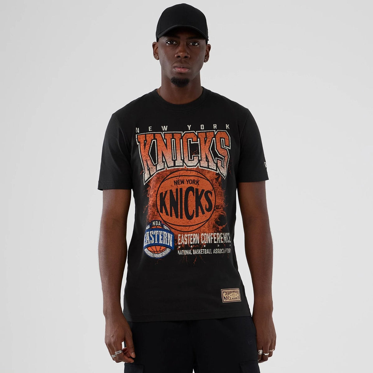 New York Knicks NBA Hardwood Classic Black T-Shirt-klyvox