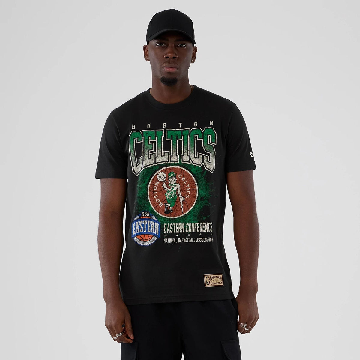 Boston Celtics NBA Hardwood Classic Black T-Shirt-klyvox