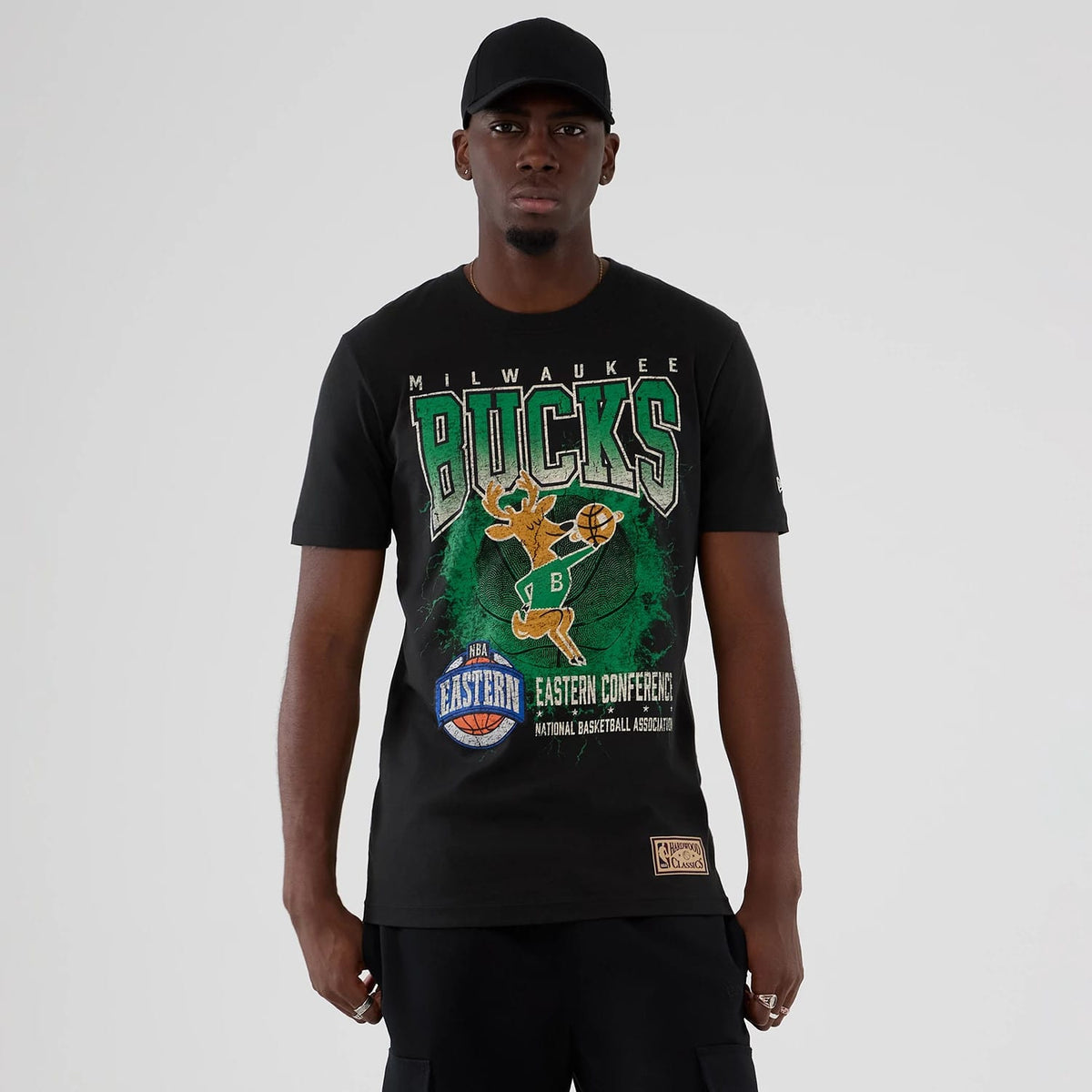 Milwaukee Bucks NBA Hardwood Classic Black T-Shirt-klyvox