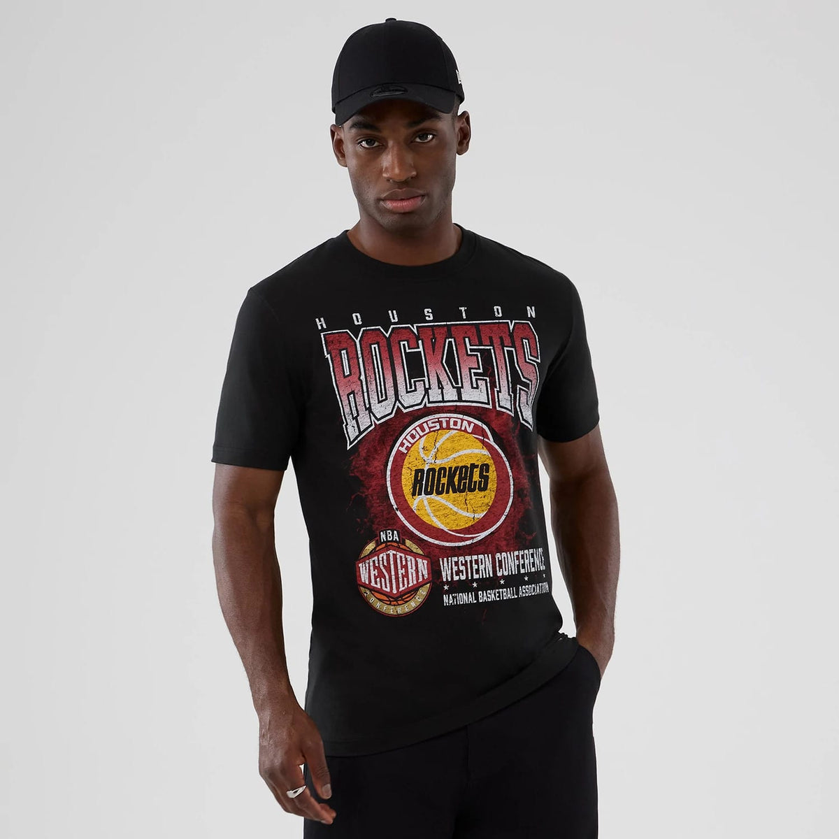 Houston Rockets NBA Hardwood Classic Black T-Shirt-klyvox