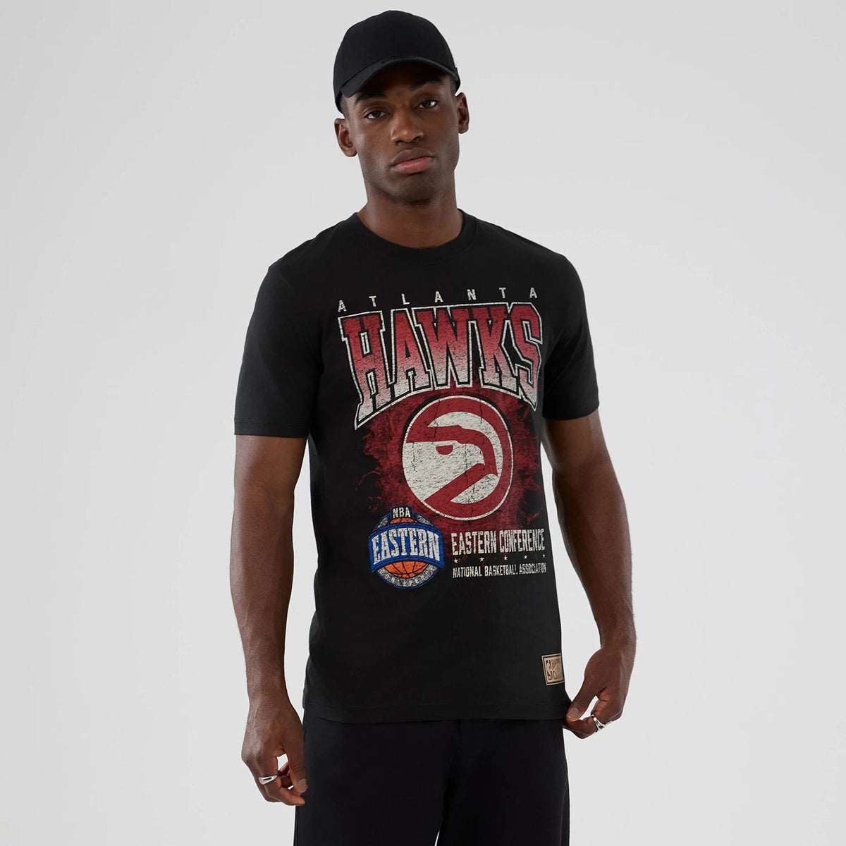 Atlanta Hawks NBA Hardwood Classic Black T-Shirt-klyvox