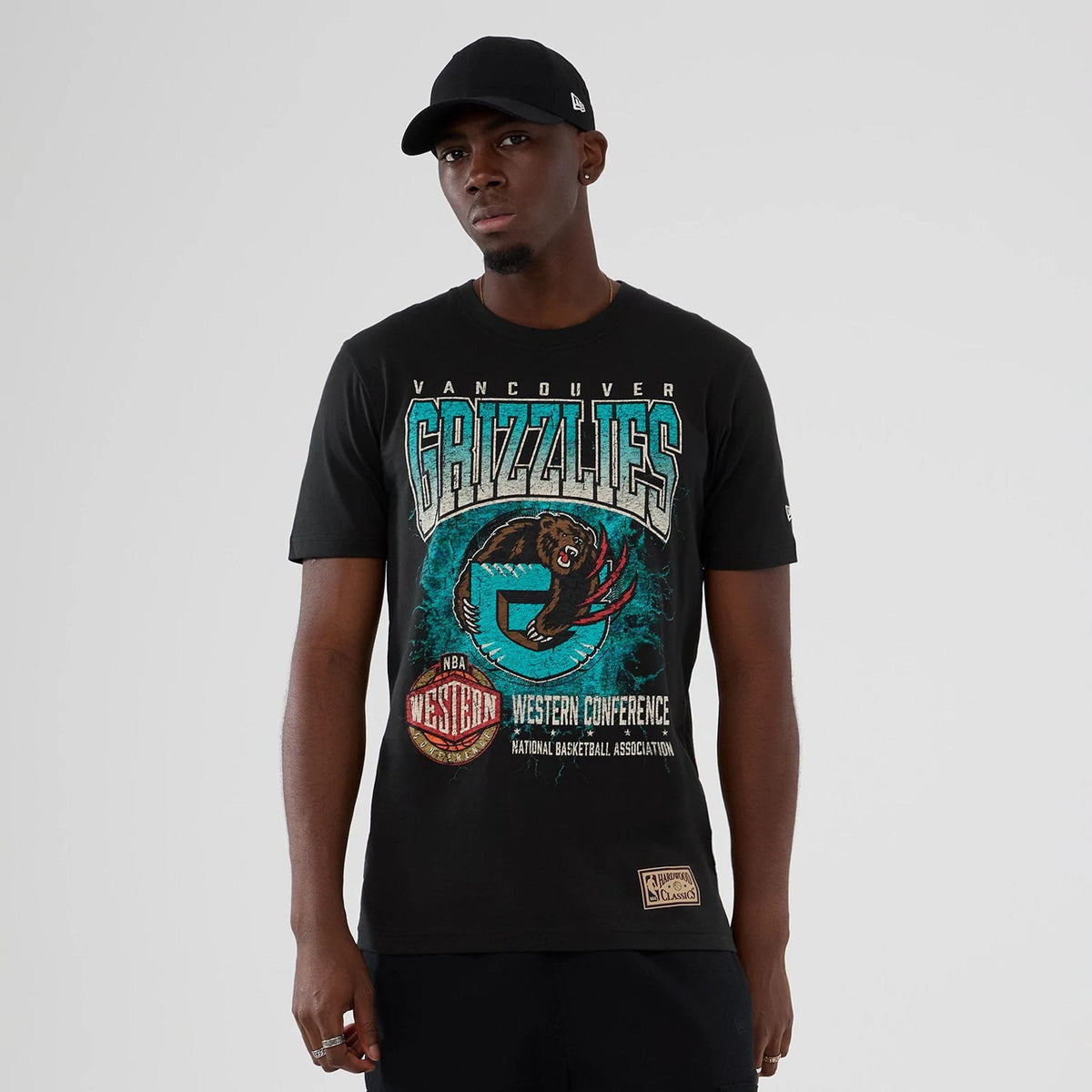 Vancouver Grizzlies NBA Hardwood Classic Black T-Shirt-klyvox