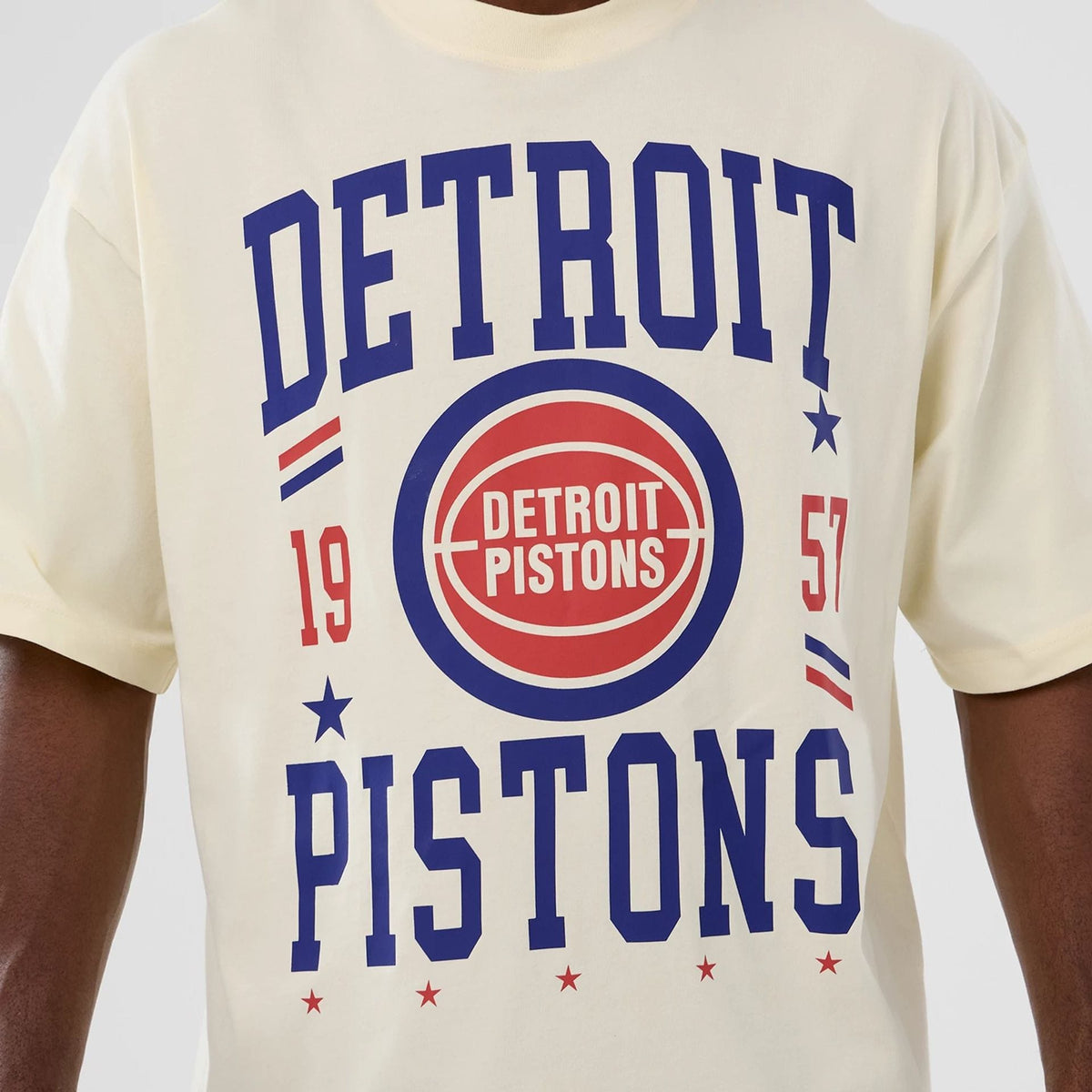 Detroit Pistons NBA Hardwood Classic Cream T-Shirt-klyvox