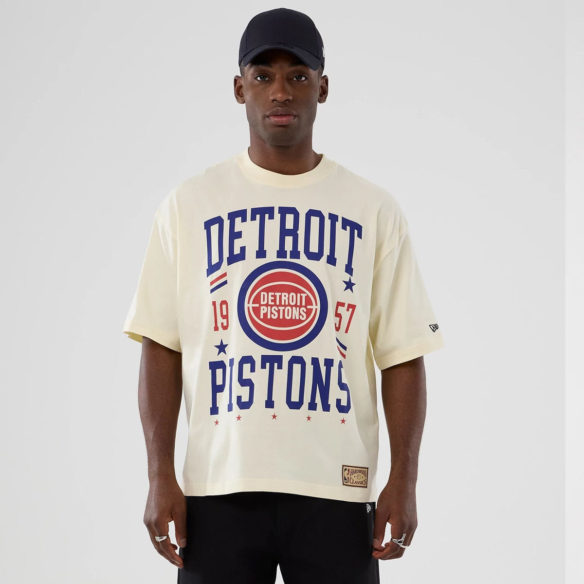 Detroit Pistons NBA Hardwood Classic Cream T-Shirt-klyvox