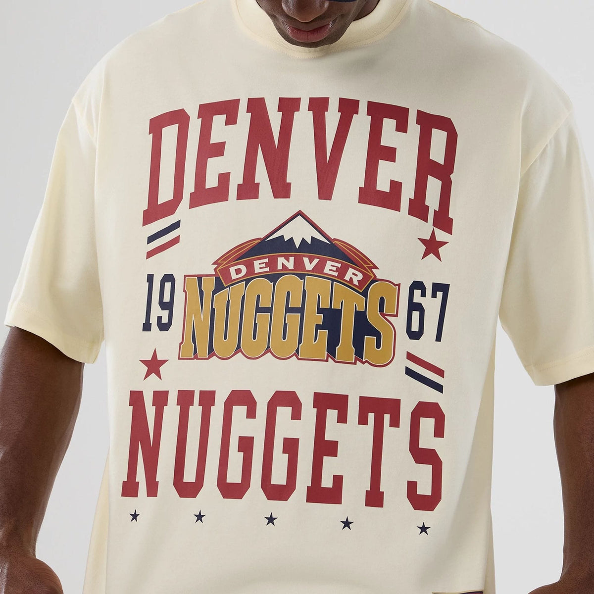 Denver Nuggets NBA Hardwood Classic Cream T-Shirt-klyvox