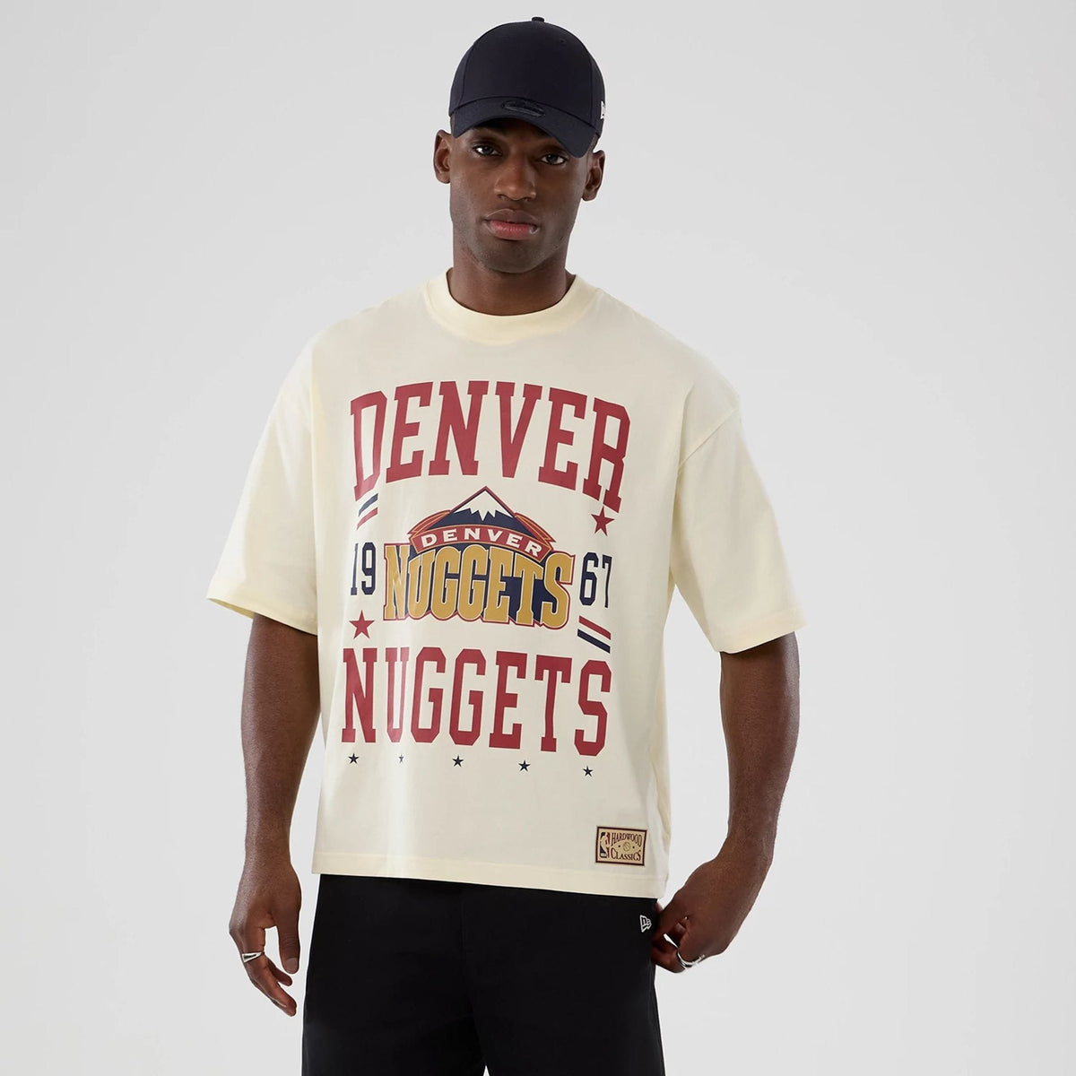Denver Nuggets NBA Hardwood Classic Cream T-Shirt-klyvox