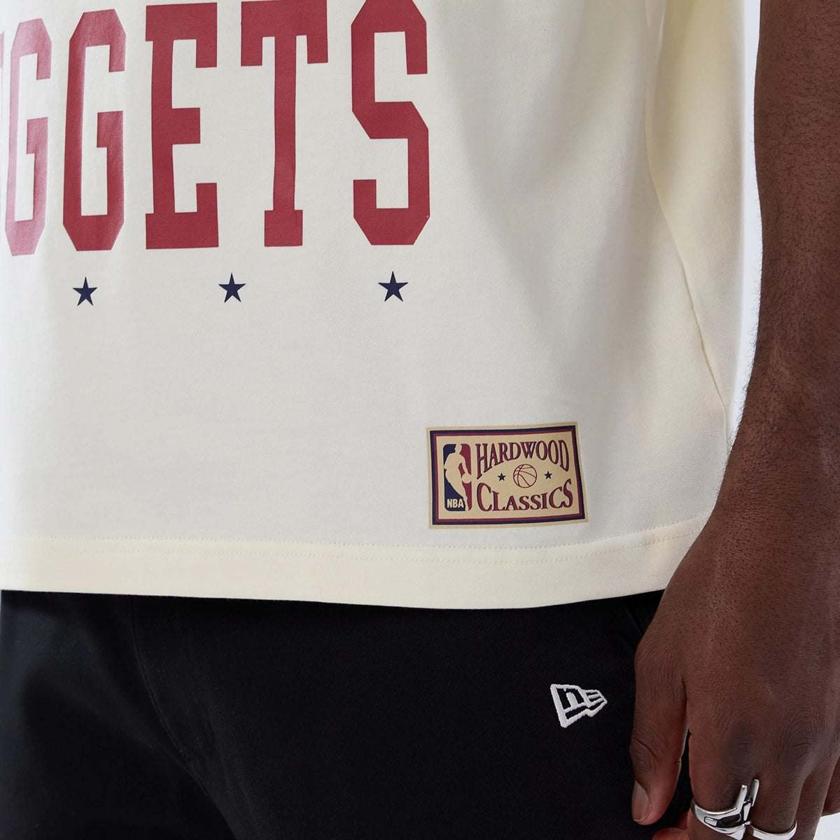 Denver Nuggets NBA Hardwood Classic Cream T-Shirt-klyvox