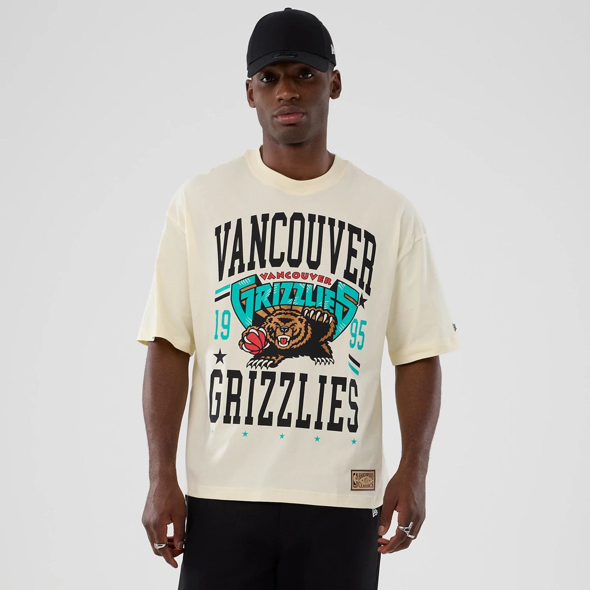 Vancouver Grizzlies NBA Hardwood Classic Cream T-Shirt-klyvox