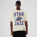 Utah Jazz NBA Hardwood Classic Cream T-Shirt-klyvox