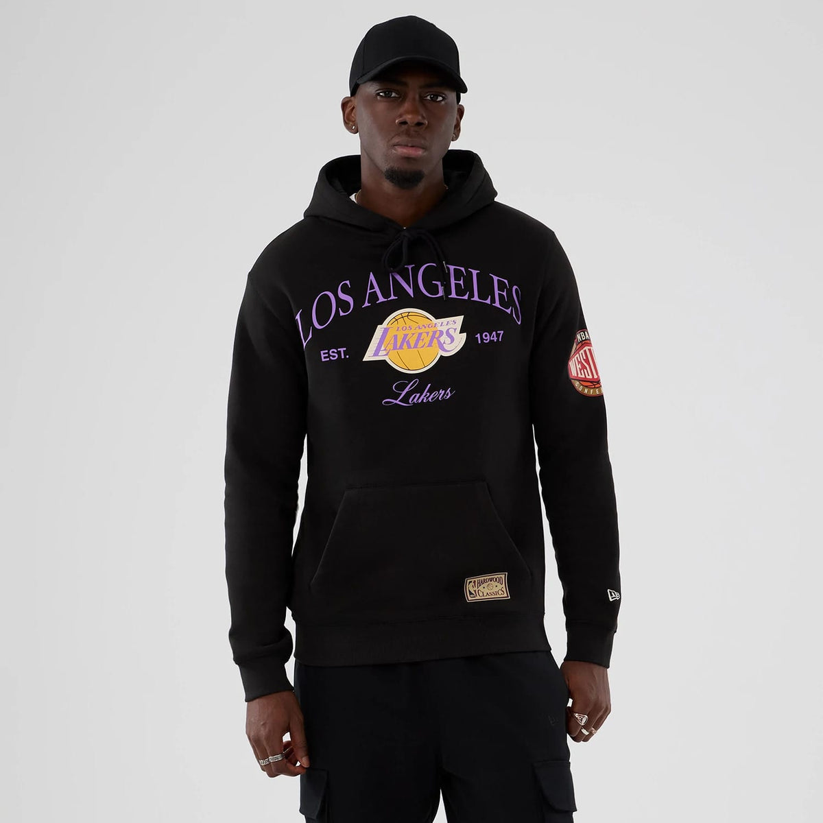 LA Lakers NBA Hardwood Classic Black Pullover Hoodie-klyvox