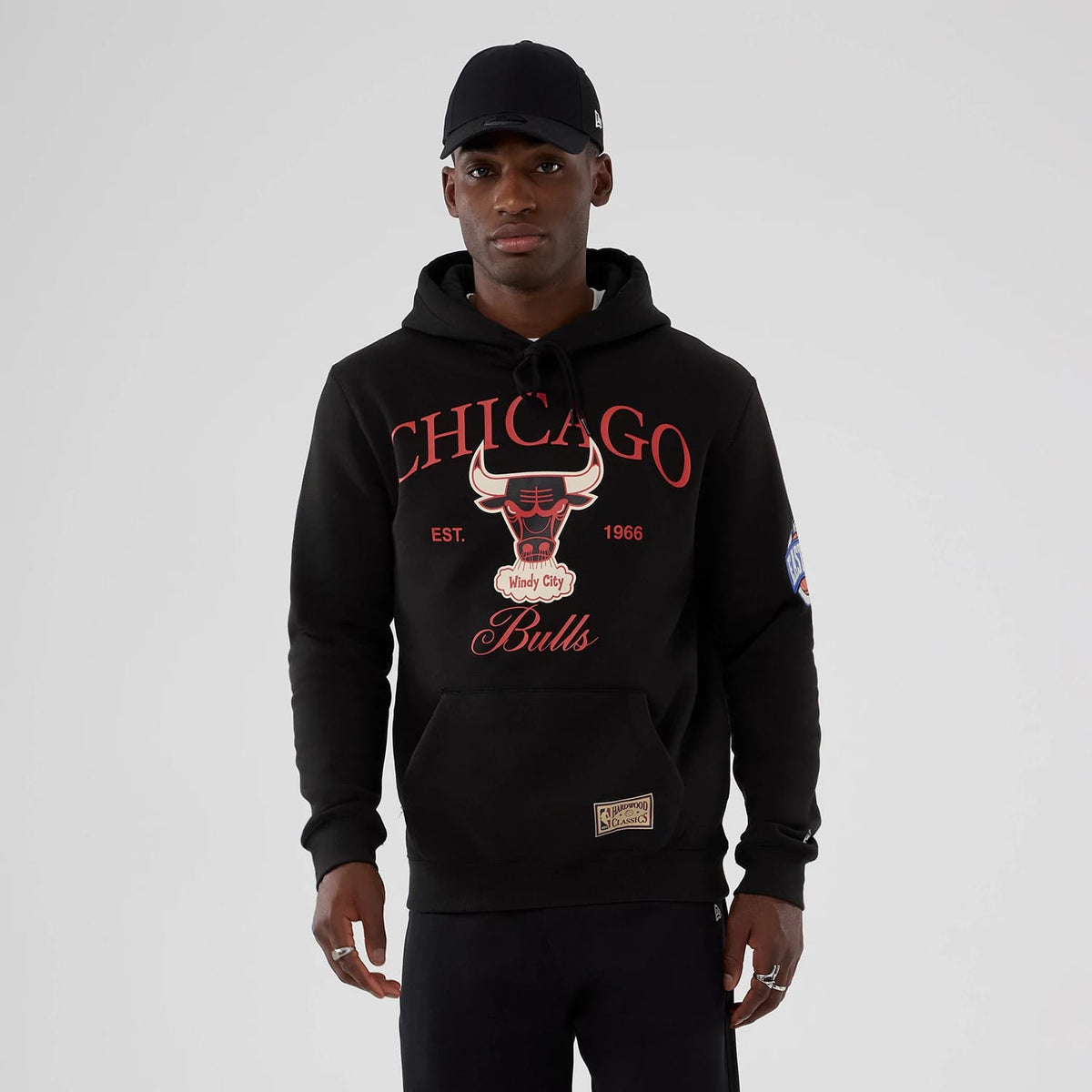 Chicago Bulls NBA Hardwood Classic Black Pullover Hoodie-klyvox