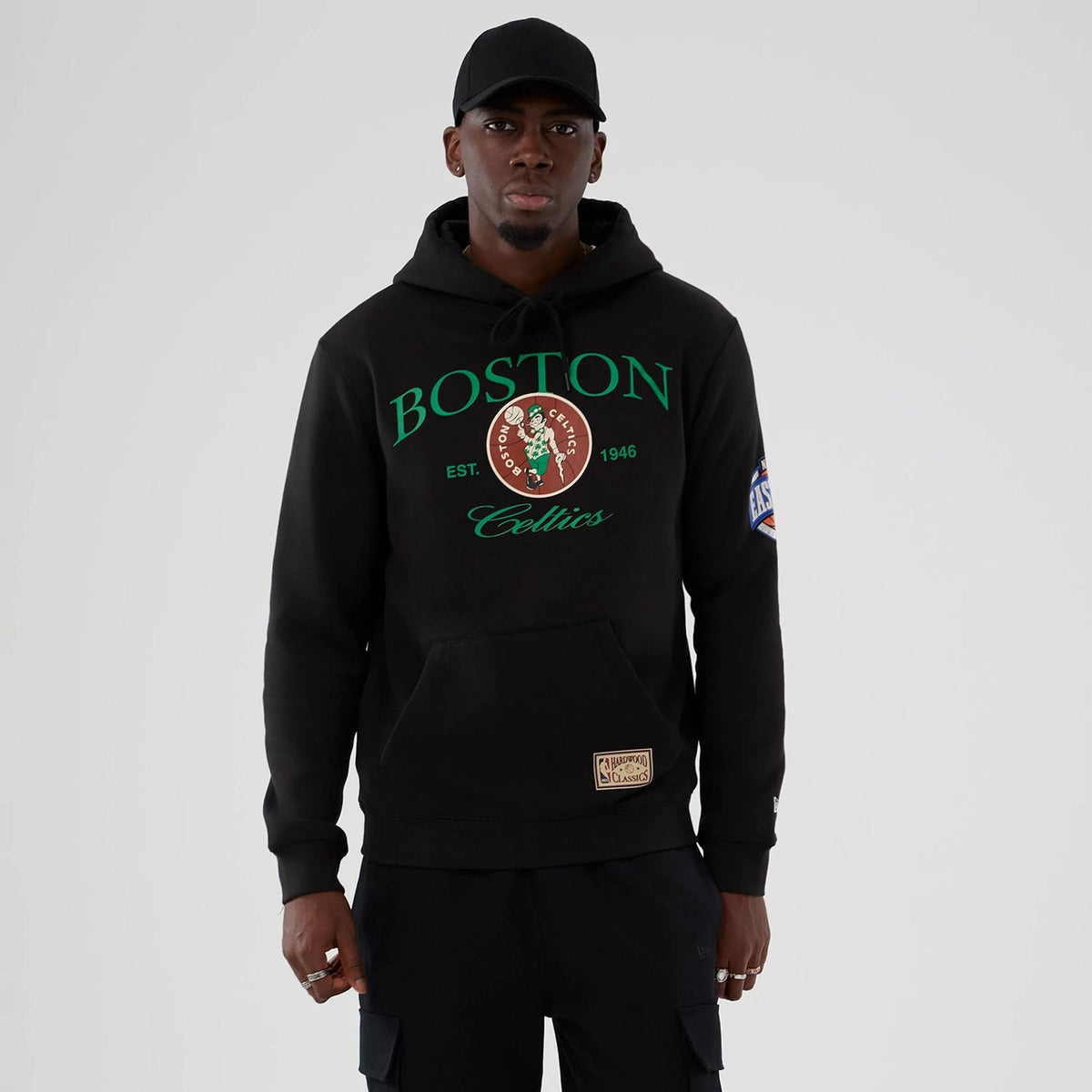 Boston Celtics NBA Hardwood Classic Black Pullover Hoodie-klyvox