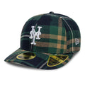 New York Mets MLB Check Dark Green Low Profile 59FIFTY Fitted Cap-klyvox