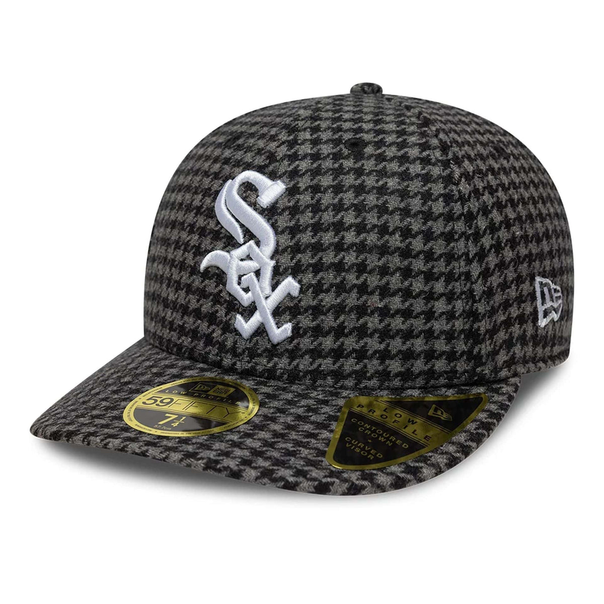 Chicago White Sox MLB Houndstooth Black Low Profile 59FIFTY Fitted Cap-klyvox