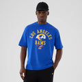 LA Rams NFL International Series Games 2025 Bright Blue Oversized T-Shirt-klyvox