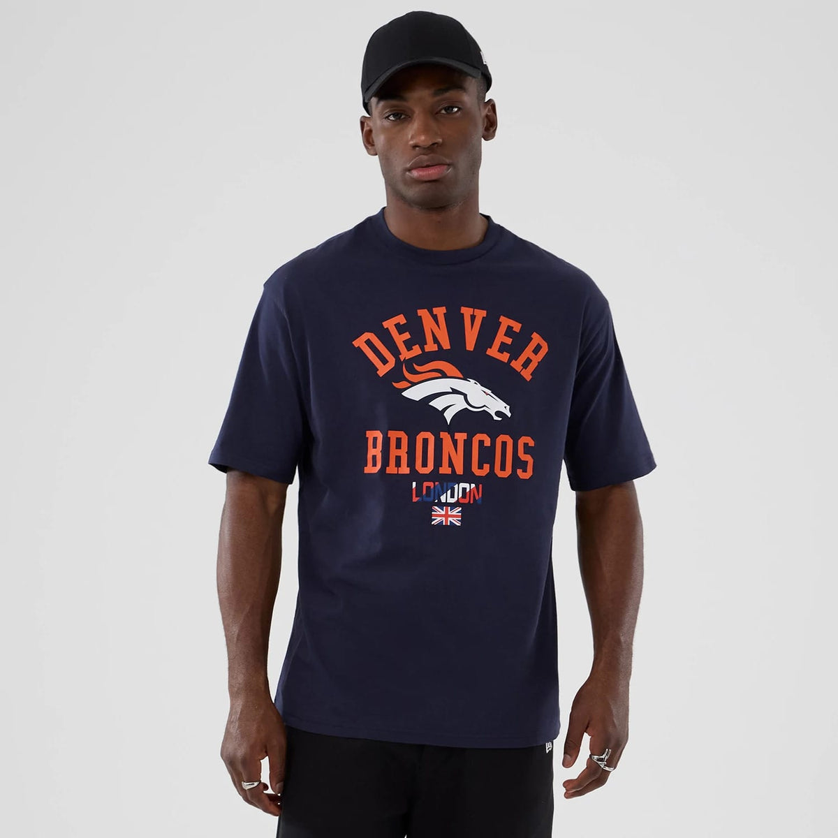 Denver Broncos NFL International Series Games 2025 Navy Oversized T-Shirt-klyvox