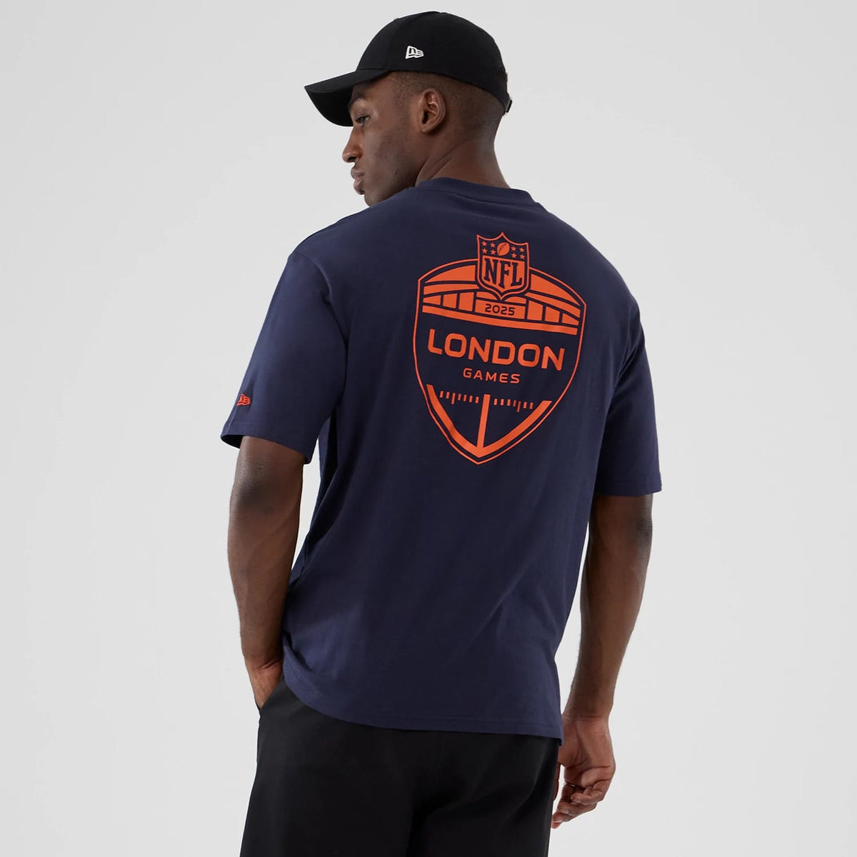 Denver Broncos NFL International Series Games 2025 Navy Oversized T-Shirt-klyvox