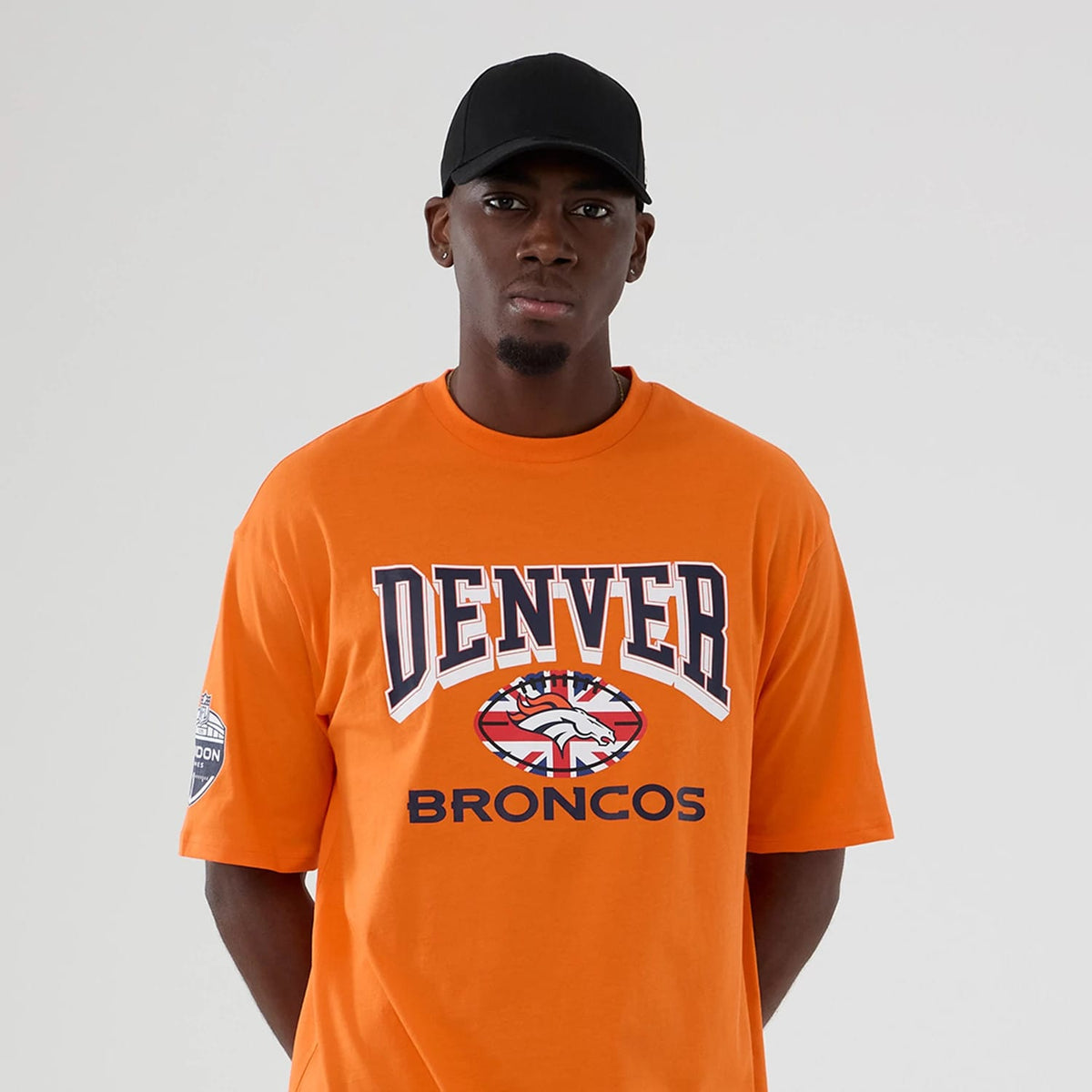 Denver Broncos NFL International Series Games 2025 Orange Oversized T-Shirt-klyvox