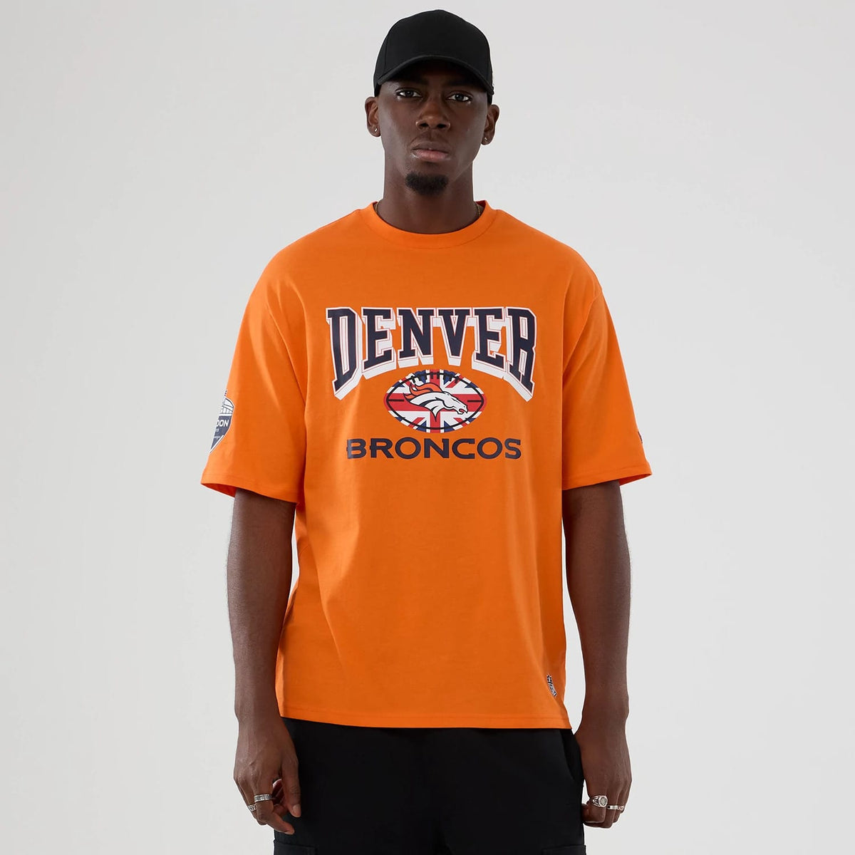 Denver Broncos NFL International Series Games 2025 Orange Oversized T-Shirt-klyvox