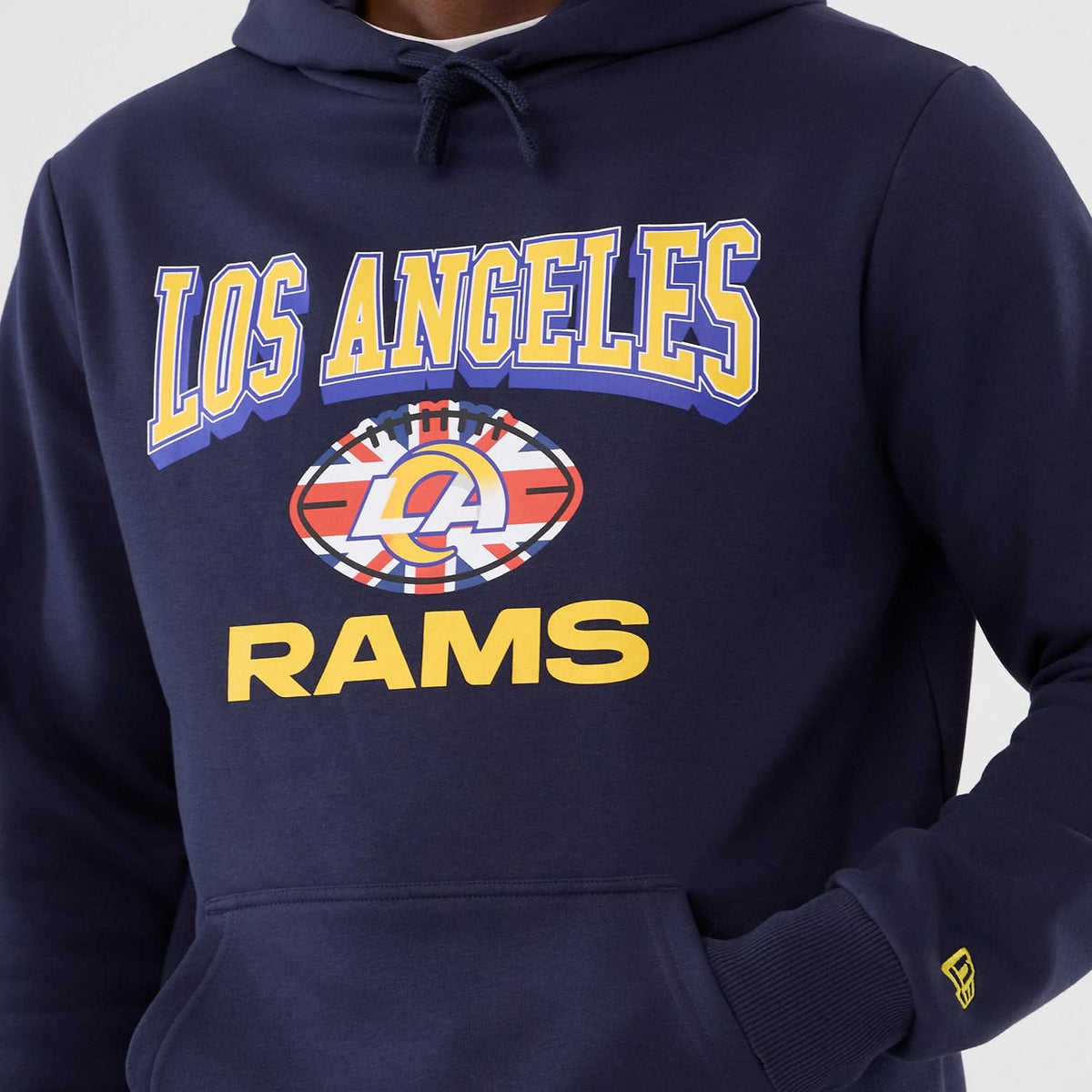 LA Rams NFL International Series Games 2025 Navy Pullover Hoodie-klyvox