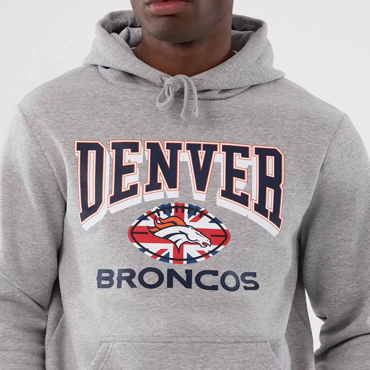 Denver Broncos NFL International Series Games 2025 Grey Pullover Hoodie-klyvox