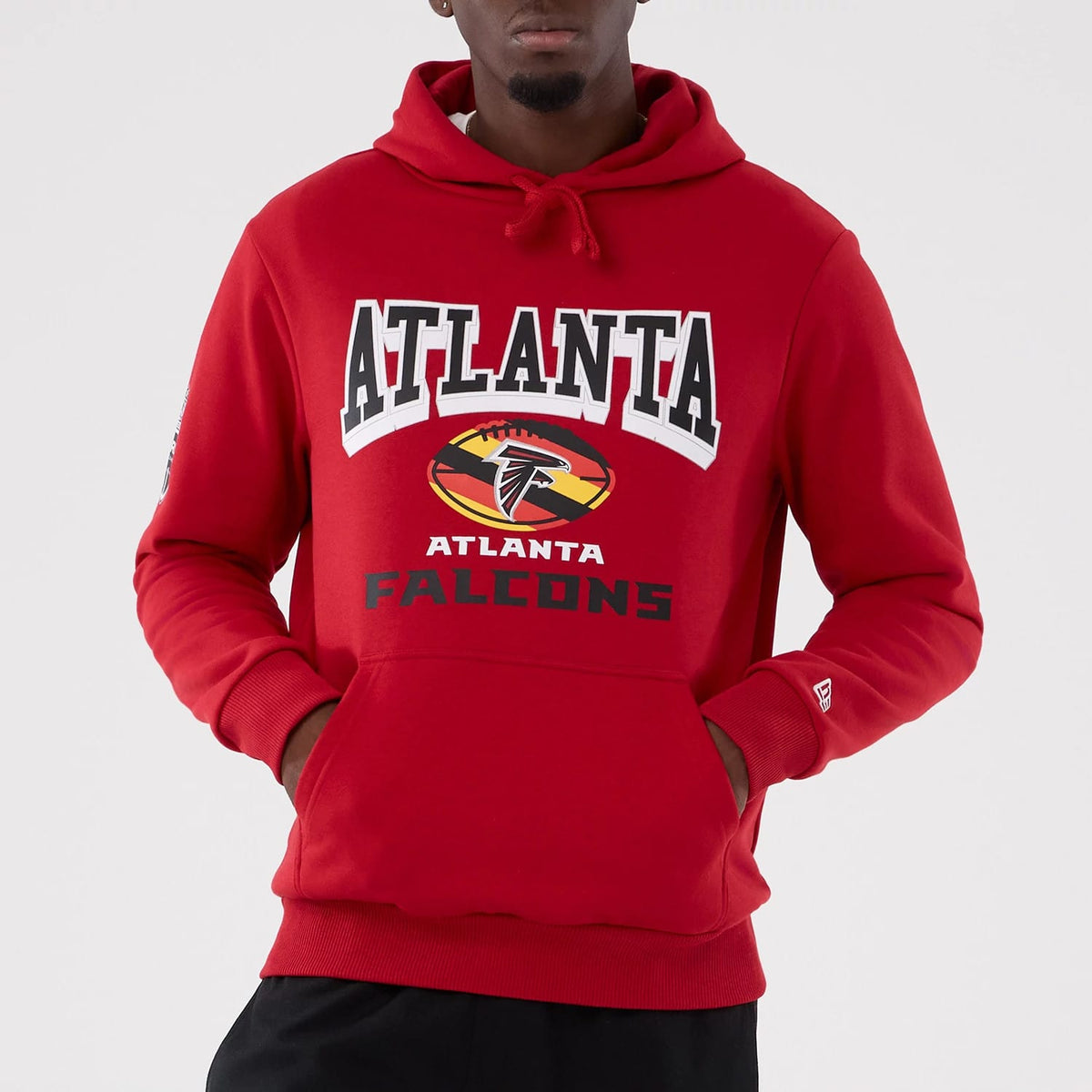 Atlanta Falcons NFL International Series Games 2025 Red Pullover Hoodie-klyvox