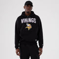 Minnesota Vikings NFL International Series Games 2025 Black Premium Pullover Hoodie-klyvox