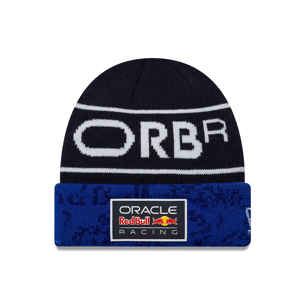 Red Bull Racing Youth Replica Max Verstappen Dark Blue Cuff Knit Beanie Hat-klyvox