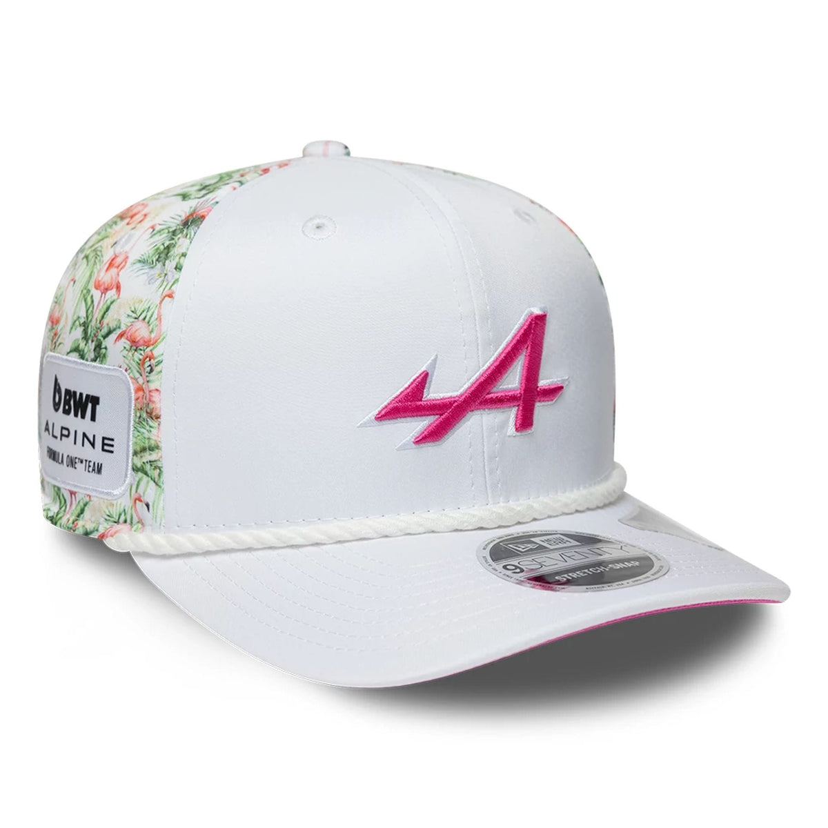 Alpine Racing Miami Race Special White 9SEVENTY Stretch Snap Adjustable Cap-klyvox