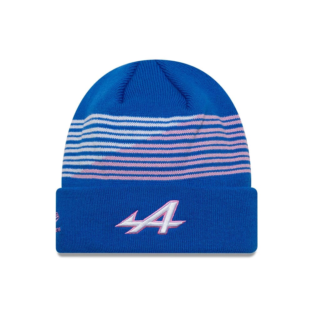 Alpine Racing Team Blue Cuff Knit Beanie Hat-klyvox
