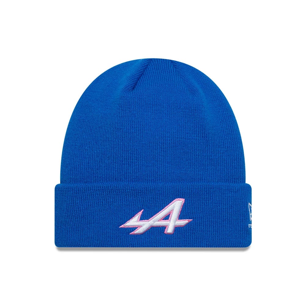 Alpine Racing Essential Blue Cuff Knit Beanie Hat-klyvox
