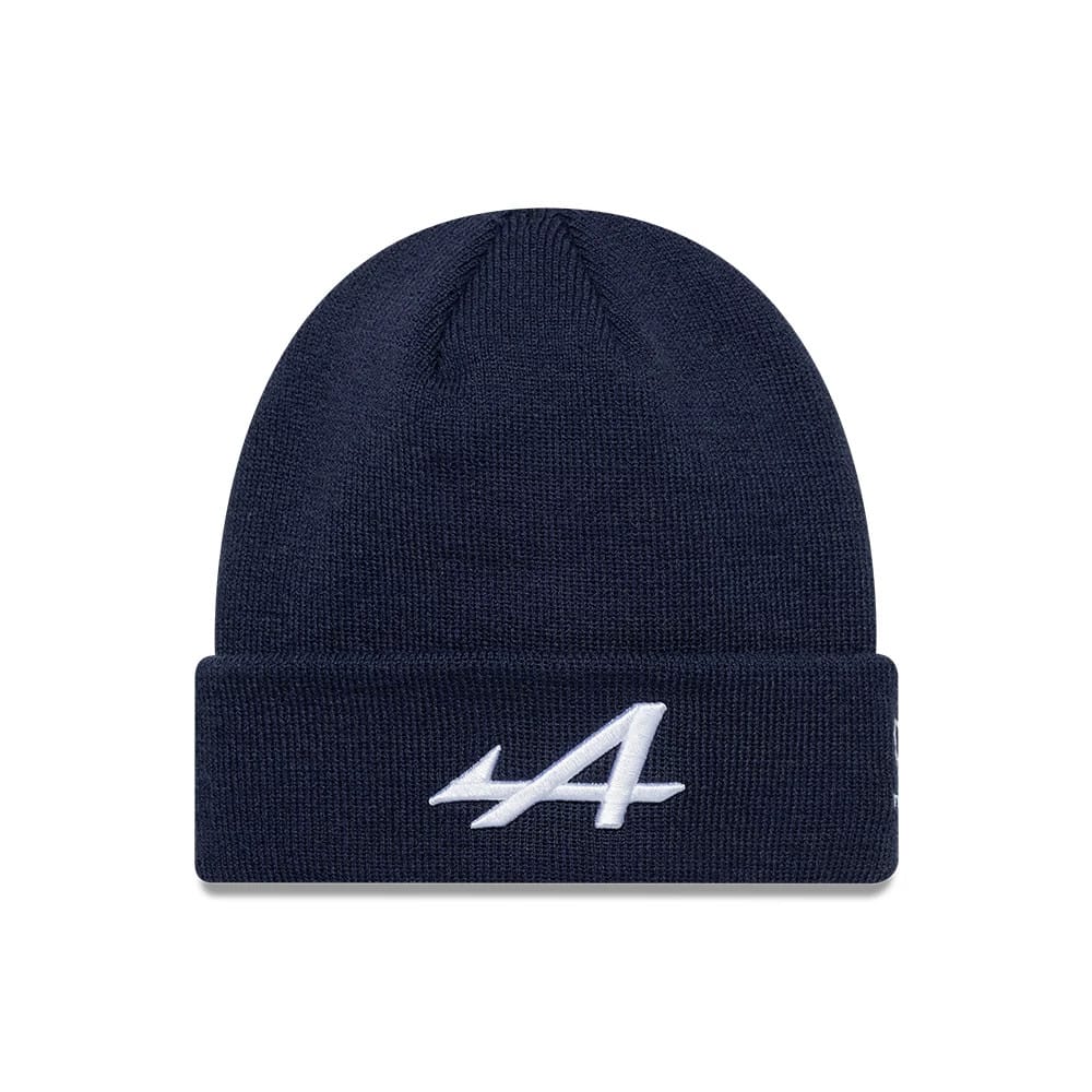 Alpine Racing Essential Dark Blue Cuff Knit Beanie Hat-klyvox