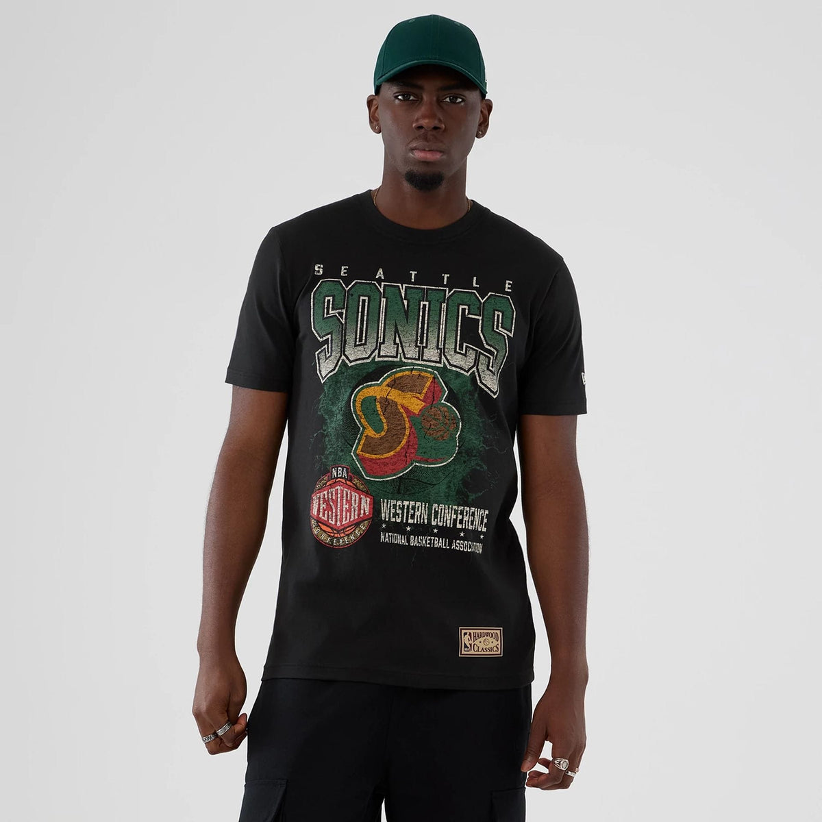 Seattle Supersonics NBA Hardwood Classic Black T-Shirt-klyvox