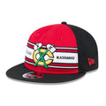 Chicago Blackhawks NHL Team Stripes Red Retro Crown 9FIFTY Adjustable Cap-klyvox