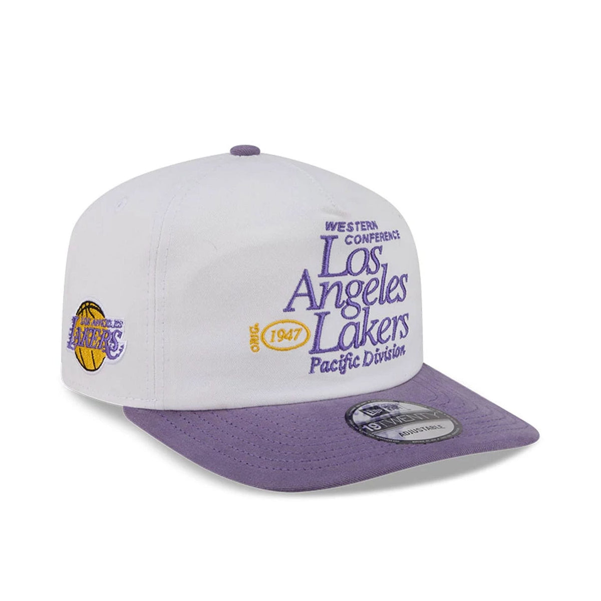 LA Lakers NBA Conference White 19TWENTY Adjustable Cap-klyvox