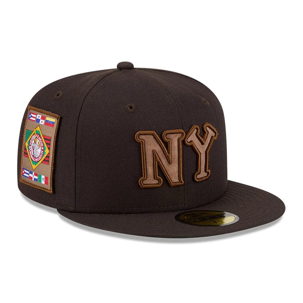 New York Black Yankees MLB Negro League Dark Brown 59FIFTY Fitted Cap-klyvox