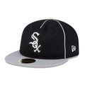 Chicago White Sox MLB Felt Logo Black Retro Crown 59FIFTY Fitted Cap-klyvox