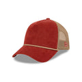 New Era Wide Cord Dark Red 9FORTY A-Frame Trucker Adjustable Cap-klyvox