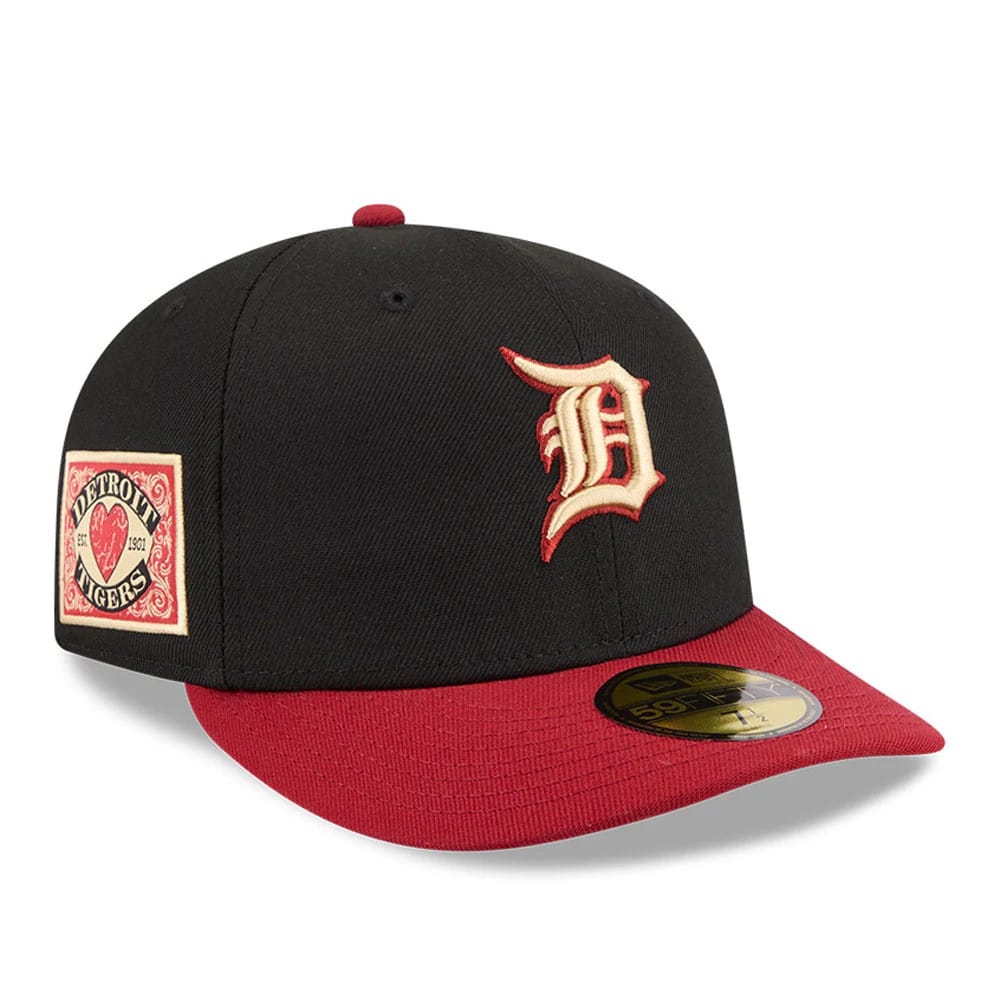 Detroit Tigers MLB Team Cards Black 59FIFTY Fitted Cap-klyvox