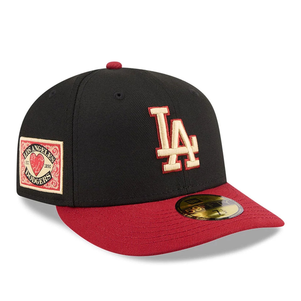 LA Dodgers MLB Team Cards Black 59FIFTY Fitted Cap-klyvox