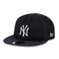 New York Yankees MLB Felt Logo Navy Retro Crown 59FIFTY Fitted Cap-klyvox