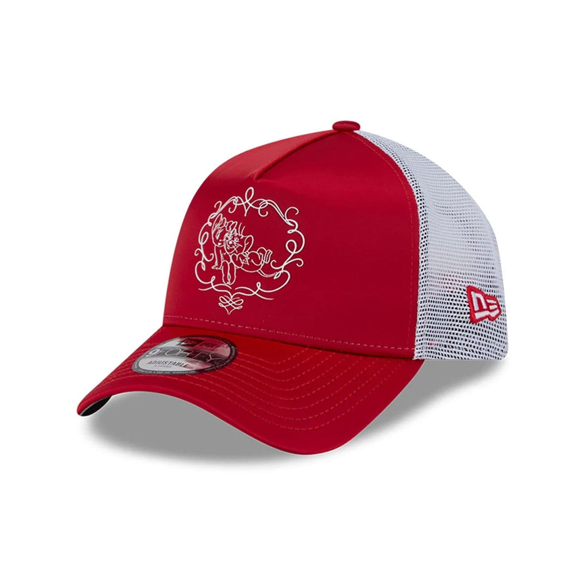 Tom & Jerry Love Cherie Red 9FORTY A-Frame Trucker Adjustable Cap-klyvox
