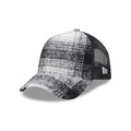 New Era White & Black Plaid 9FORTY A-Frame Trucker Adjustable Cap-klyvox