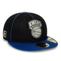 New York Knicks NBA Felt Logo Dark Blue Retro Crown 59FIFTY Fitted Cap-klyvox