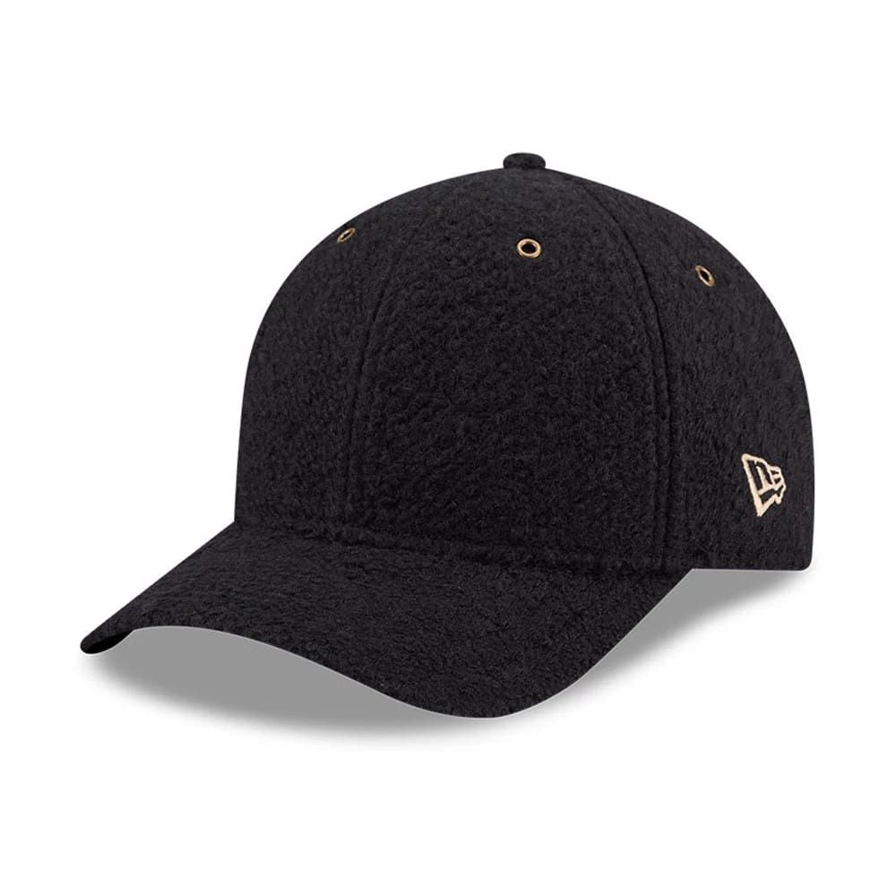 New Era Brushed Fleece Black 9FORTY M-Crown Adjustable Cap-klyvox
