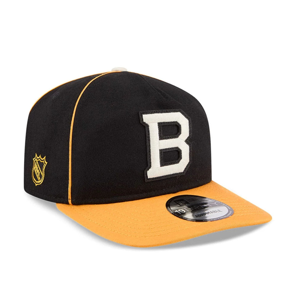 Boston Bruins NHL Felt Logo Black 19TWENTY Adjustable Cap-klyvox