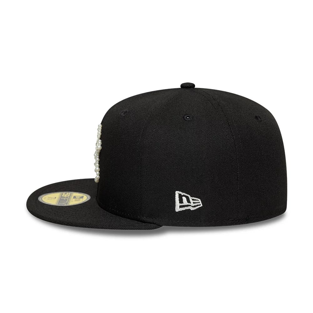 New York Yankees MLB Faux Pearl Black 59FIFTY Fitted Cap-klyvox