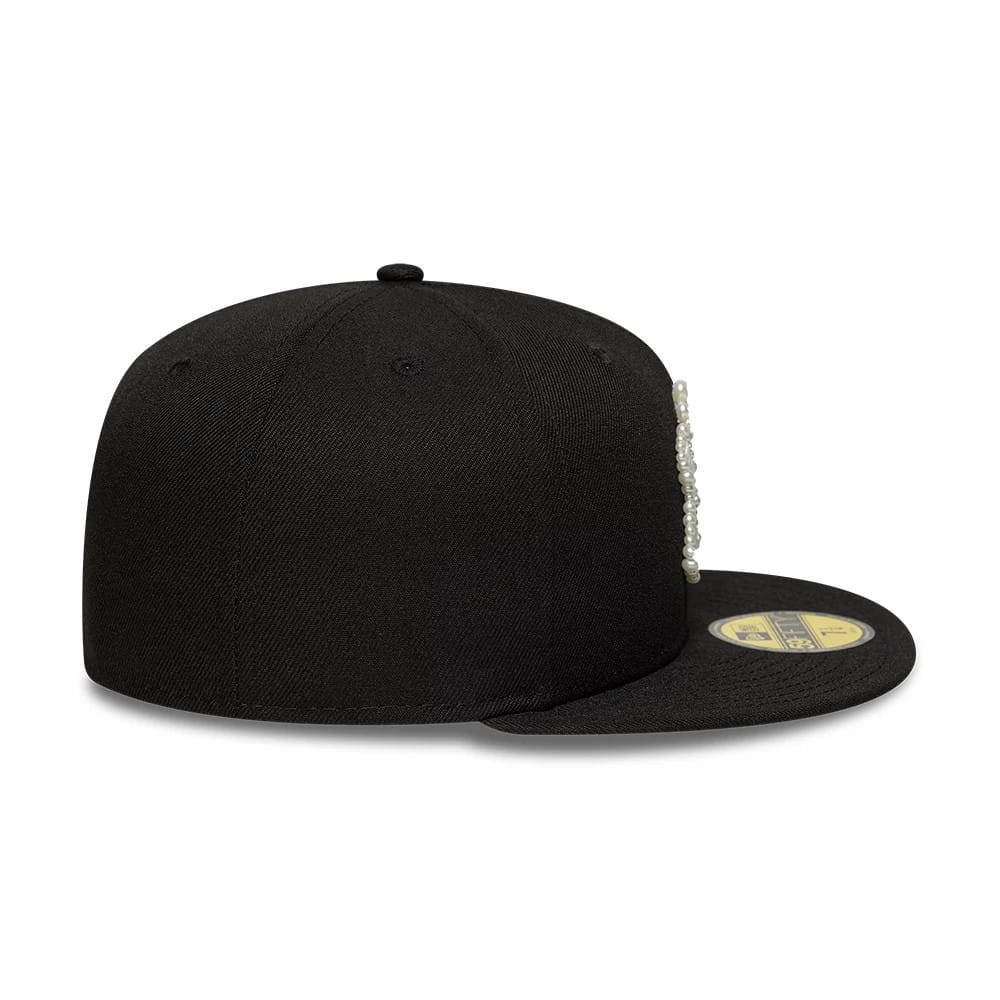 New York Yankees MLB Faux Pearl Black 59FIFTY Fitted Cap-klyvox
