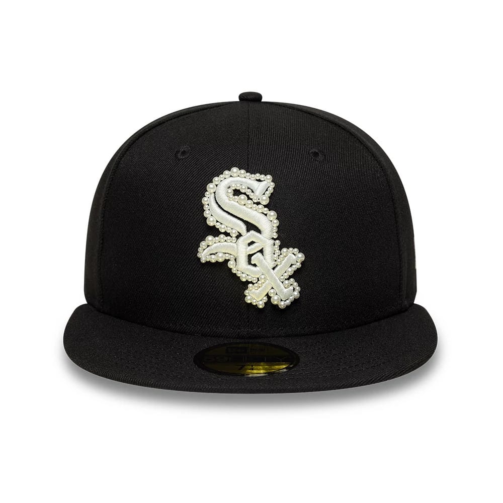 Chicago White Sox MLB Faux Pearl Black 59FIFTY Fitted Cap-klyvox